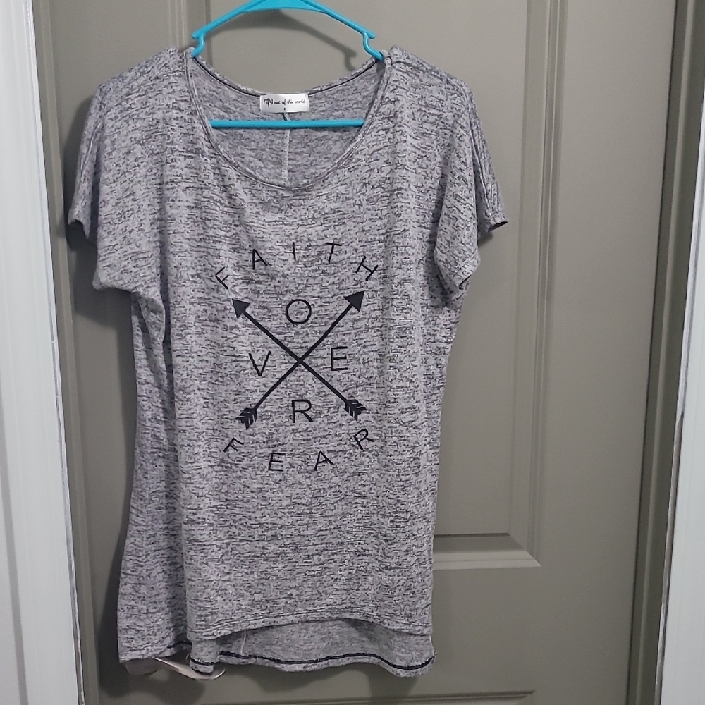 Gray Graphic Relaxed Short Sleeve Tee